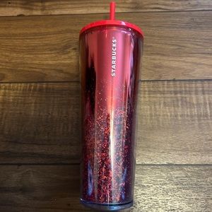 Starbucks Red Glitter Cold Cup Tumbler
